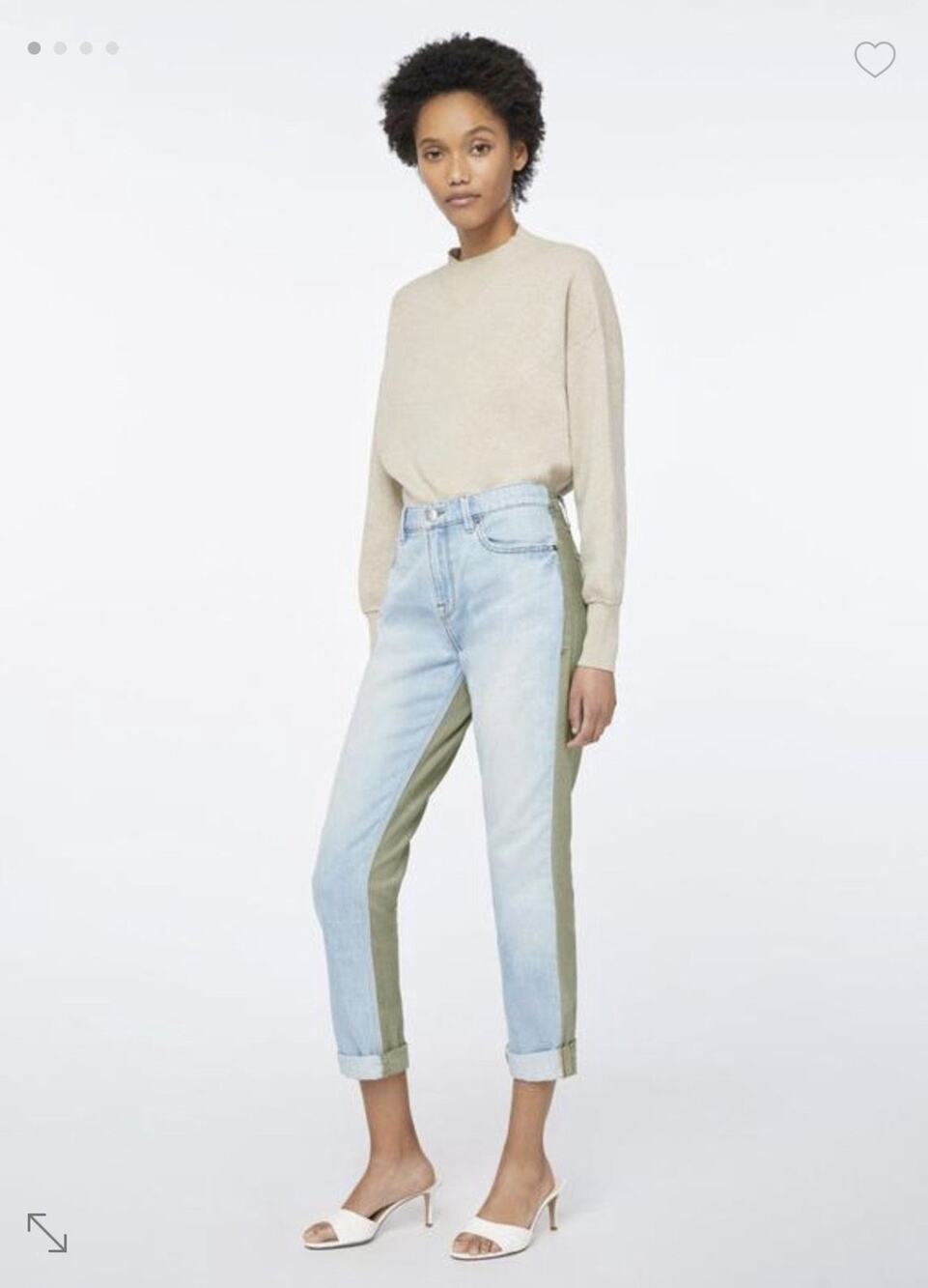 Frame Denim Le Beau Cargo Mix Boyfriend Jeans Canterbury Size 25